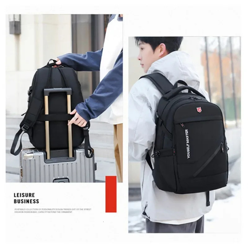 Backpack Mens large capacity business travel bag Computer backpack hiking bag junior high school student bag 241225