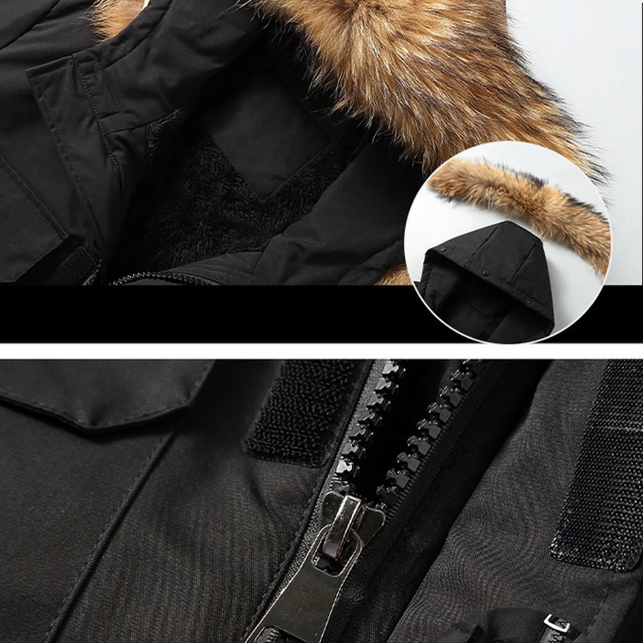 Long Parkas Men Winter Thick Warm Jacket Coat Plus Size 10XL Fashion Casual Cargo Fleece Big 241225