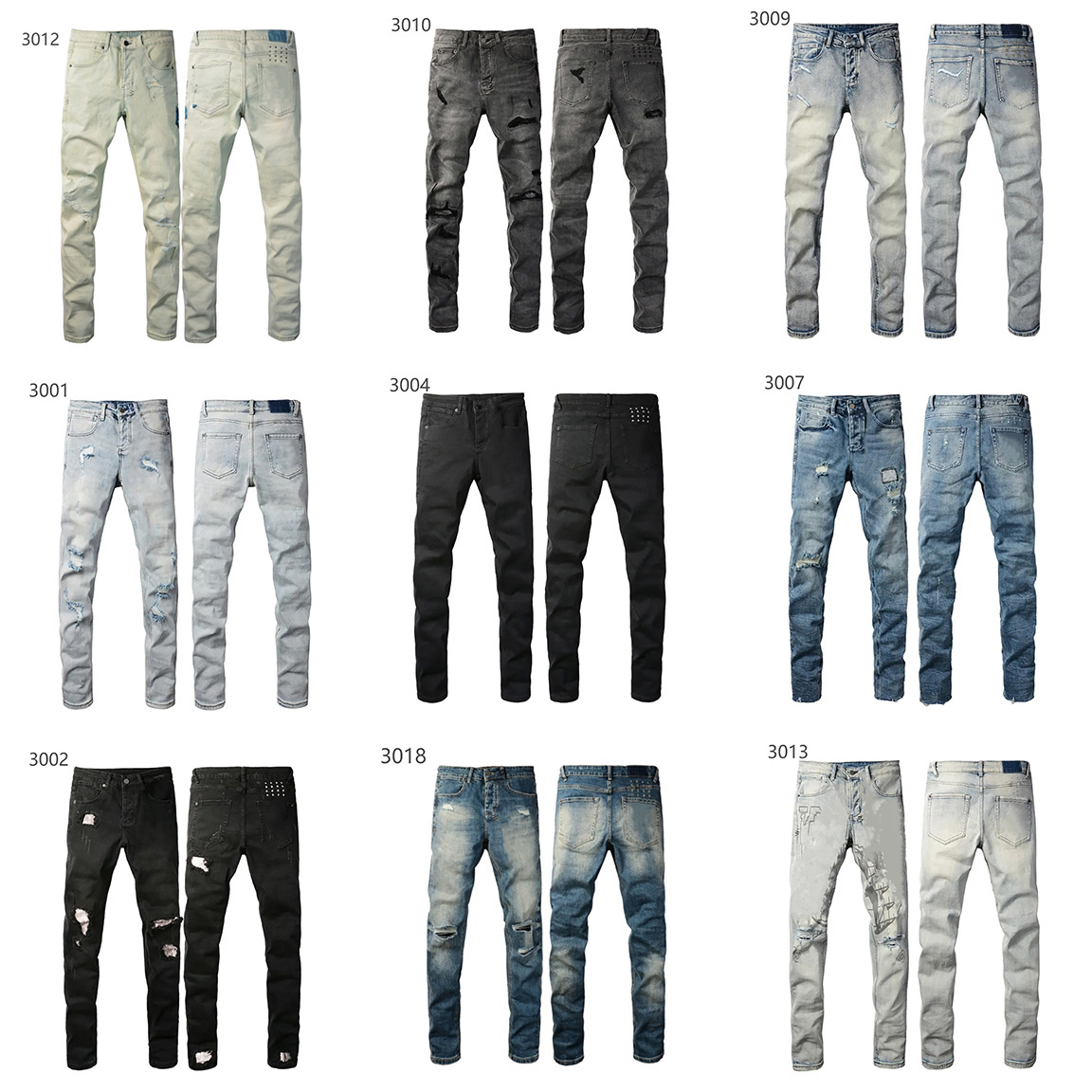 designer purples jeans mens jeansc designer shorts pants for mens High-end Straight blue Retro Streetwear Casual motorcycle Sweatpants washed Joggers eur size 28-40