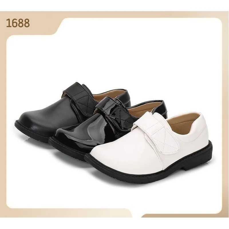 Athletic Outdoor Kids Boys Solid Color Soft Bottom Leather Shoes Children Students Boys Performance Shoes Children Party Dance Footwear H241223