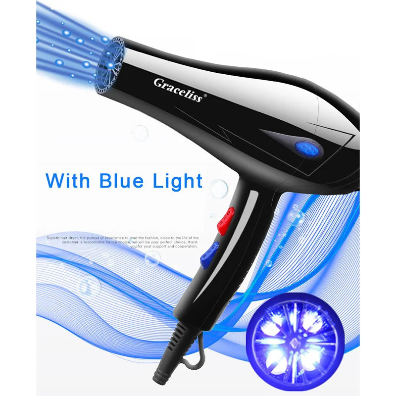 110V or 220V With US EU Plug 1800W And Cold Wind Hair Dryer Blow dryer Hairdryer Styling Tools For Salons and household use 241225