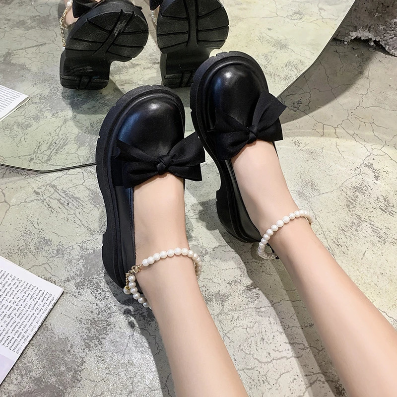 Lolita Shoes Women Japanese Style Mary Jane Shoes Women Vintage Shallow High Heels Chunky Platform Shoes Cosplay Female Sandals 241225