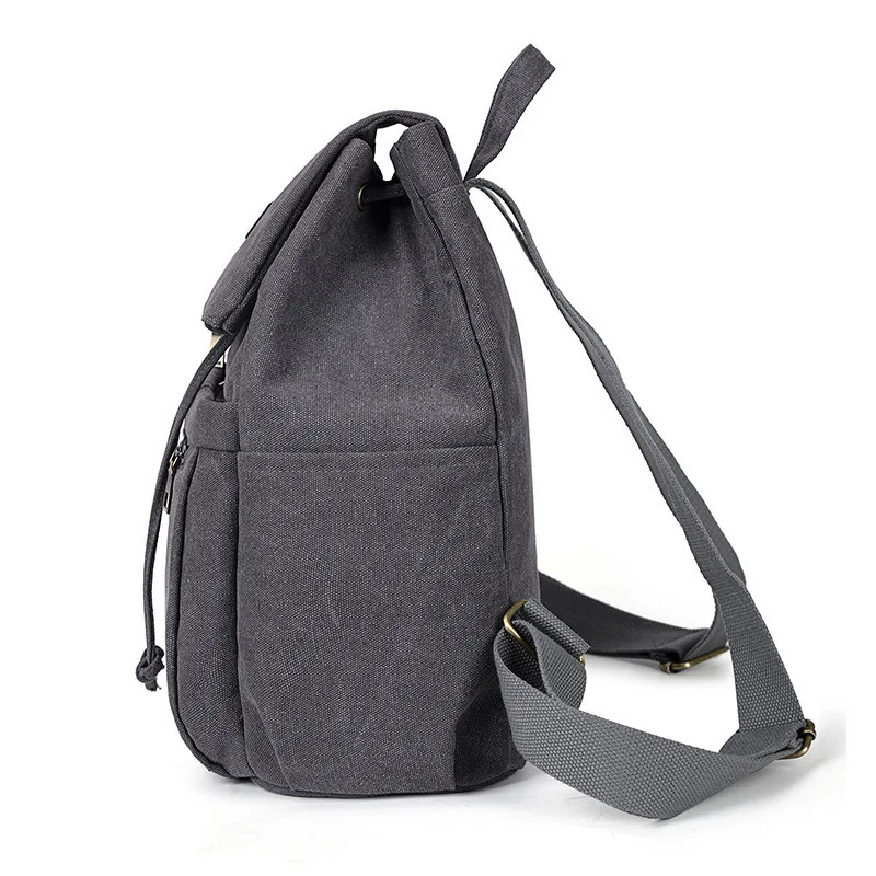 Tilorraine Canvas backpack Korean style fashion shoulder bags schoolbag vintage bags unisex travel bag 241225