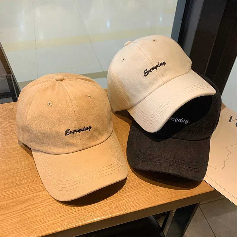 Solid color embroidered womens baseball cap with adjustable buckle back foot cap mens outdoor sports sun hat sun hat sun visor cap W241225