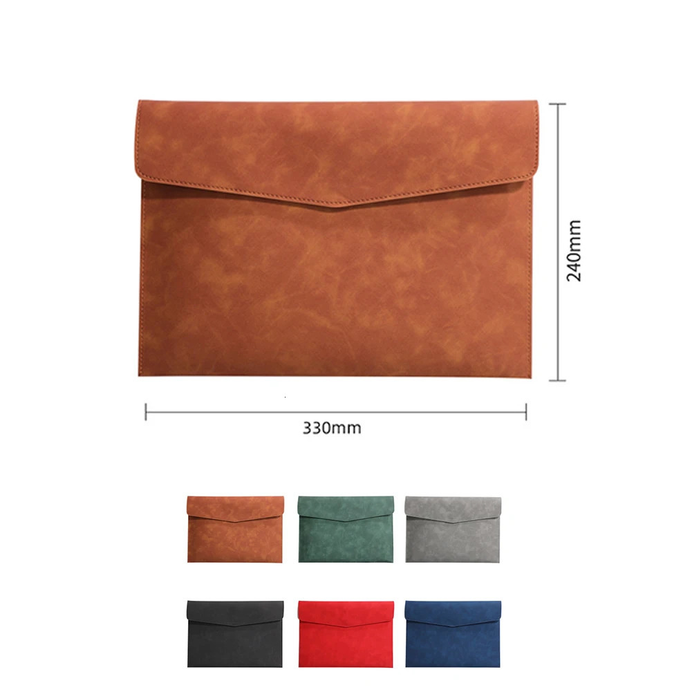 A4 Leather File Folder Package Business Document Organizer Simple Briefcase Data Contract Bill File Bag School Office Supplies 241225