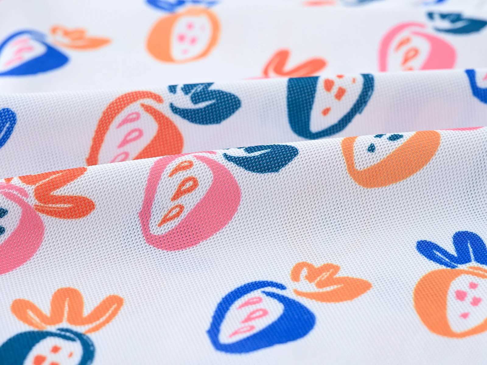 Printing lovely boys and girls fashion printing breathable button blouse leisure classic design lapel micro-elastic POLO shirtXJ241225
