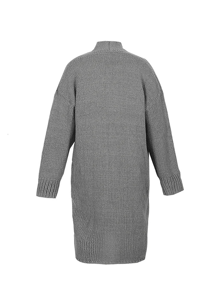 Plus Size Womens 2024 Autumn and Winter Cardigan Sweater Warm Choice Solid Colour 241225