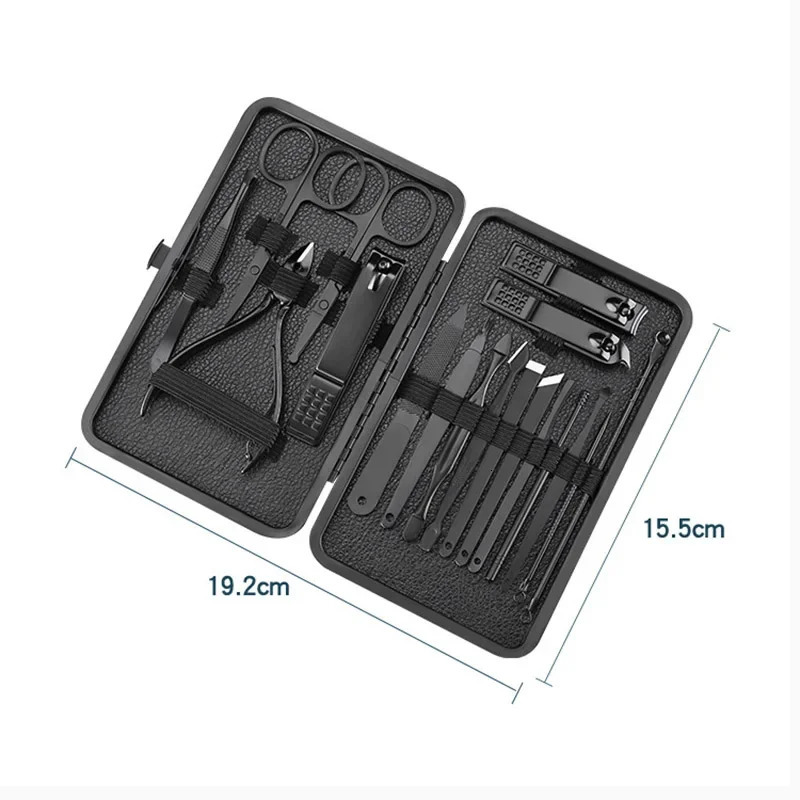 Professional Nail Clipper Set Manicure Cutters Stainless Steel Ear Spoon Nail Clipper Beauty Tools Home Salon Use Manicure Kit 241225