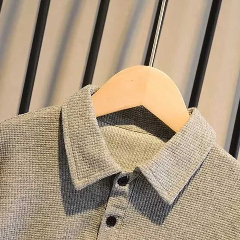 Clothing Sets Summer Children Boy Clothes Set Kid Lapel Solid Polo T-shirts and Shorts 2pcs Suit Teenage Girls Top Bottom Outfits TracksuitsY2412251ES