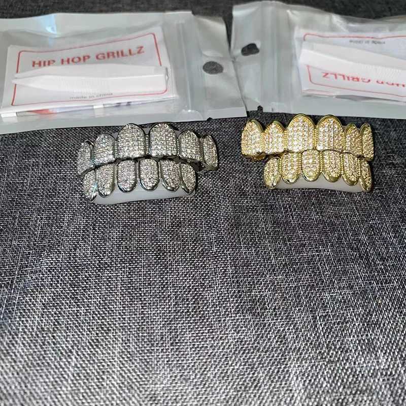 1Pc/Set Hip Hop Bling Teeth Grills Set Unisex Top Bottom Mouth Teeth Grills Tooth C Removable Dental Fashion AccoriesXJ241225