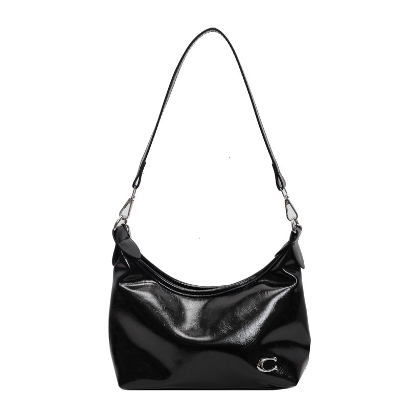 Women PU Fashion Shoulder Large Capacity Trendy Messenger Zipper Closure Chain Sg Adjustable Strap Chic Hobo Bag