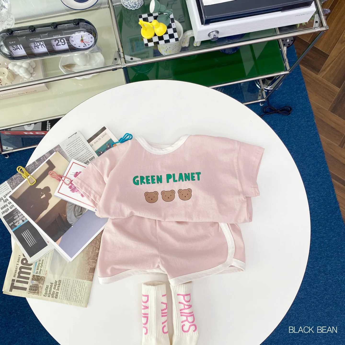 Clothing Sets Summer New Leisure Suit Baby Short-Sleeved Baby Men and Women Baby Home Wear Thin Section of the Toddler Summer Suit SetY2412253O6X