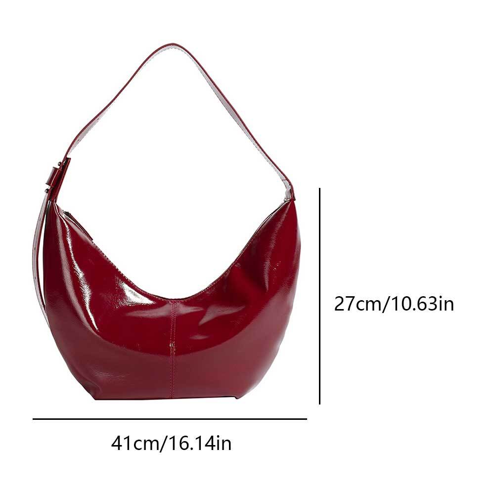 Hobo Handbags PU Vegan Leather Shoulder Red Clutch Purse For Women Tote Bags Y2k Chest Bag Pack Handbag