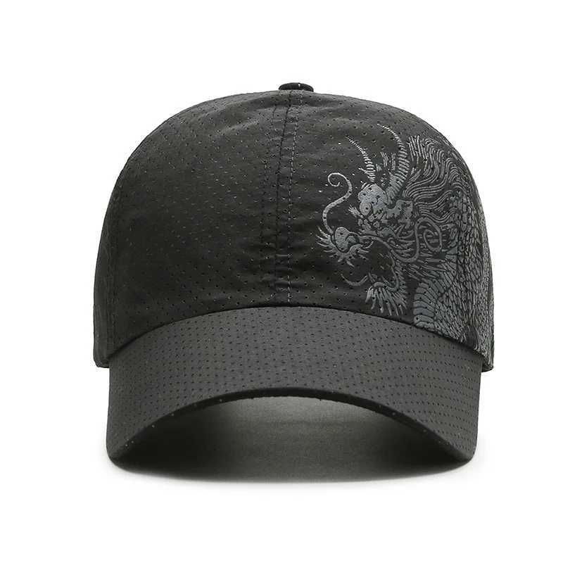 New China Summer Mens Baseball Hat Womens Sunscreen Breathable Fast Drying Sweat Leather Hat Mens Sports Snapshot Sunhat Unisex W241225