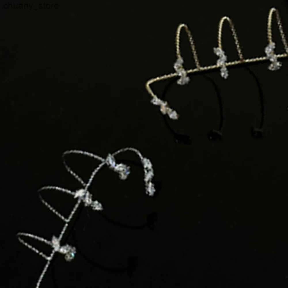 Chain XSBODY Exquisite Zirconia Cuff Bangle Dubai High Quality Gift 2024 Trendy Water Drop Open Hand Chain Finger Jewelry L240910