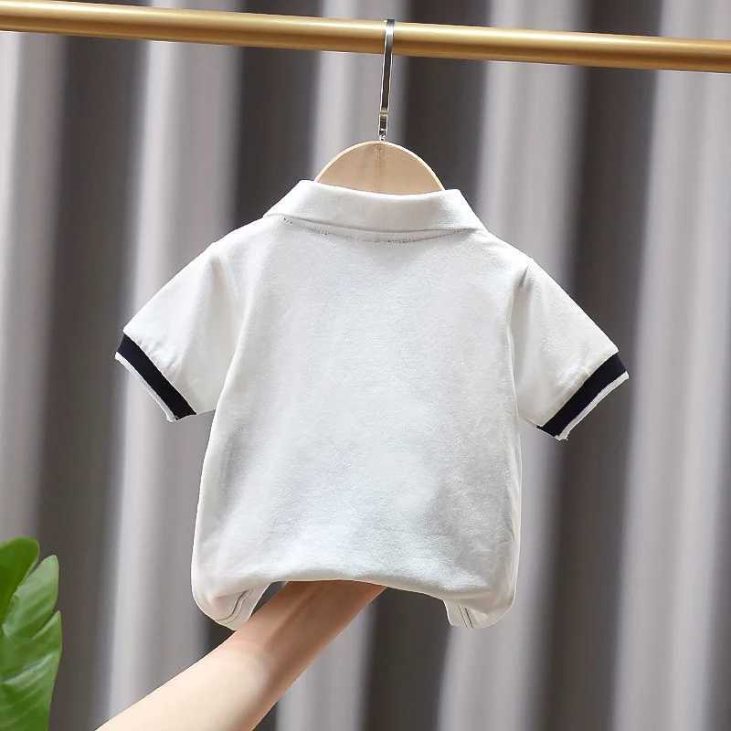 Summer Short-Sleeved Baby Boy Shirts Children Polo Shirts Cotton Kids Boys Color Matching T Shirt Toddler ClothingXJ241225