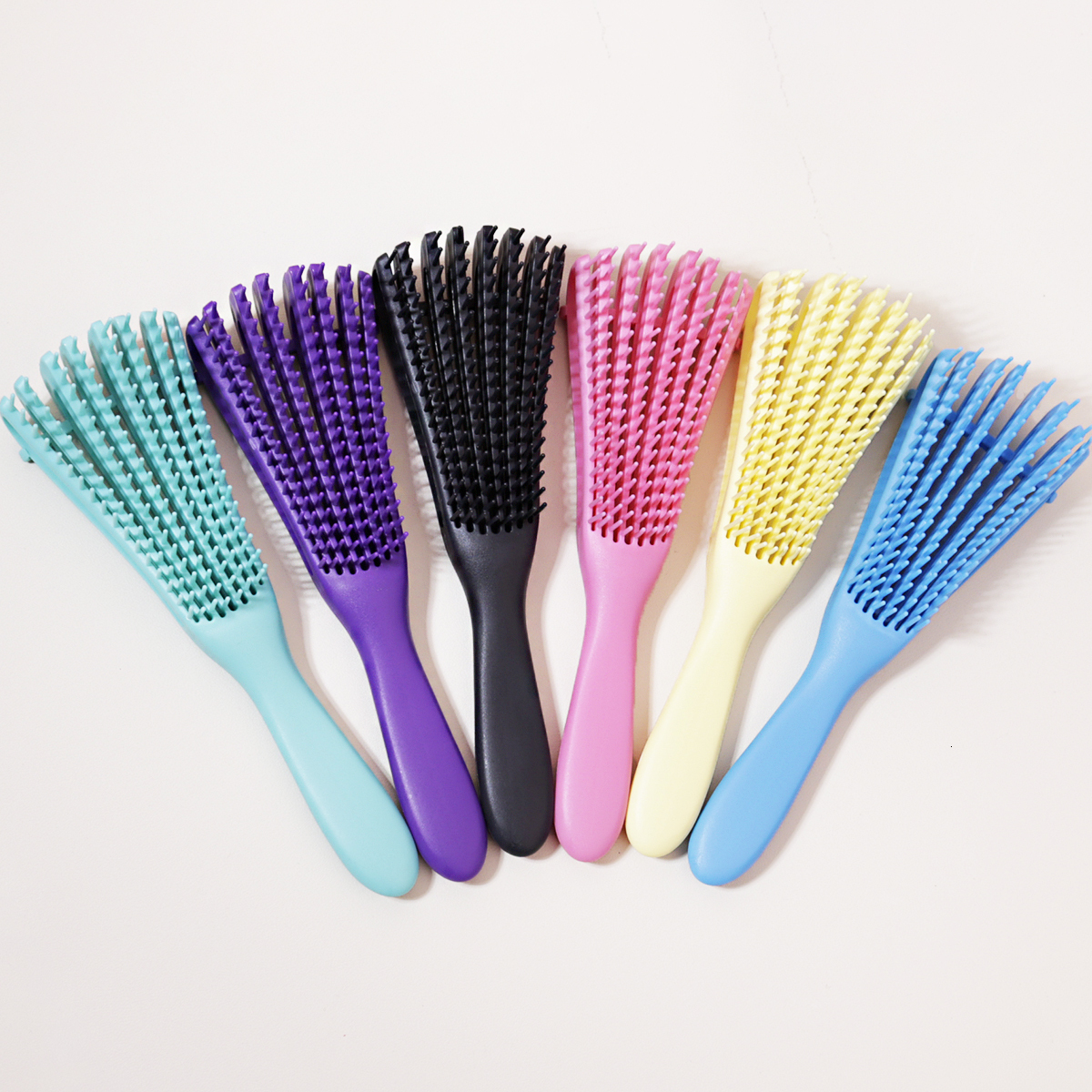Scalp Massage Winding To Sag Anti-Static Wet Curl Brush Salon Hairdressing Tool Special For Real Hair Wigs
