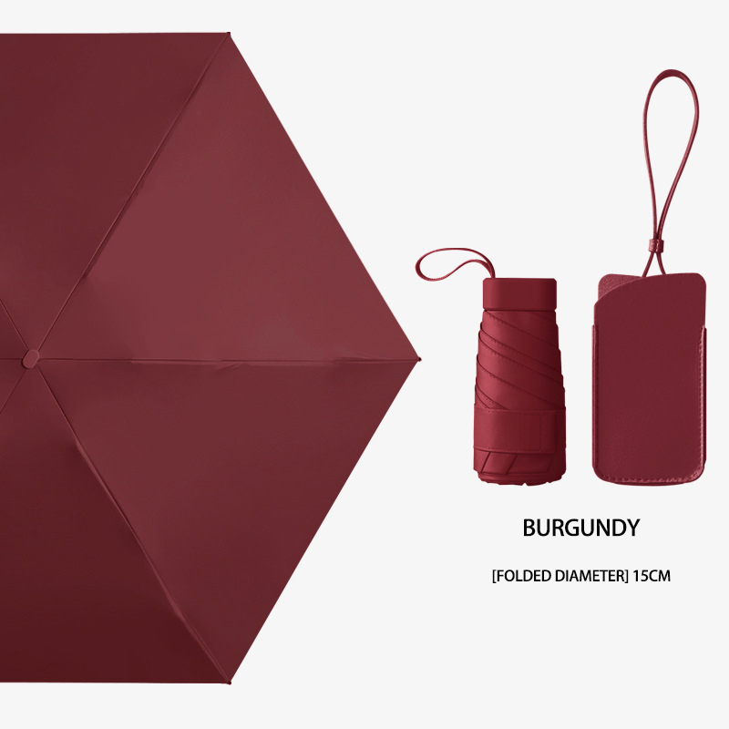 Travel-Friendly UV Shielding Umbrellas Versatile Six-Piece Collapsible Design for Rainy Days and Sunshine