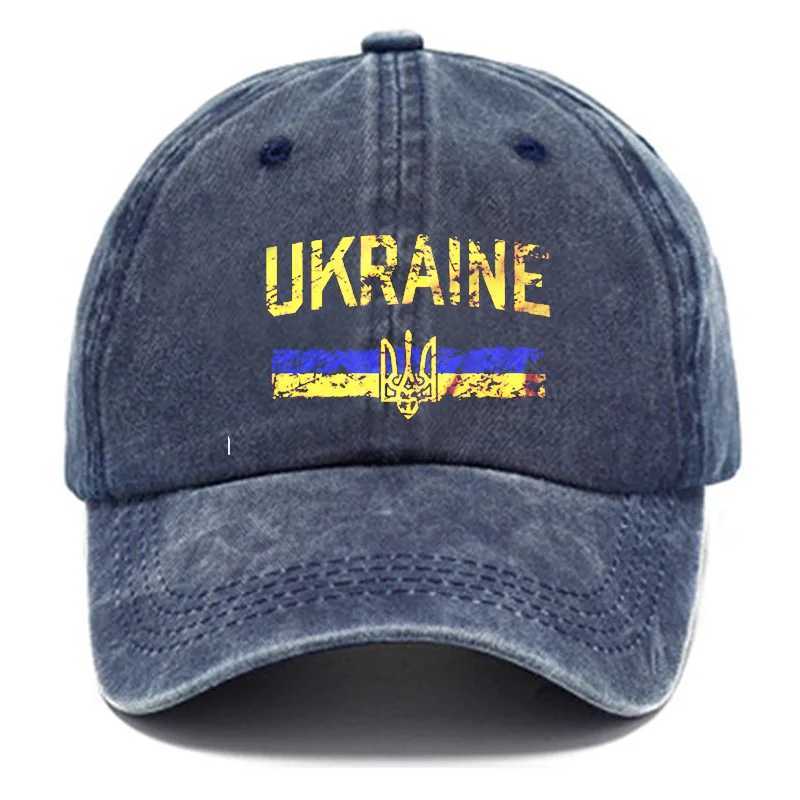 New Ukrainian symbol emblem hat sun hat Ukrainian emblem flag hip-hop hat cowboy hat Peaked hat adjustable outdoor baseball hat W241225
