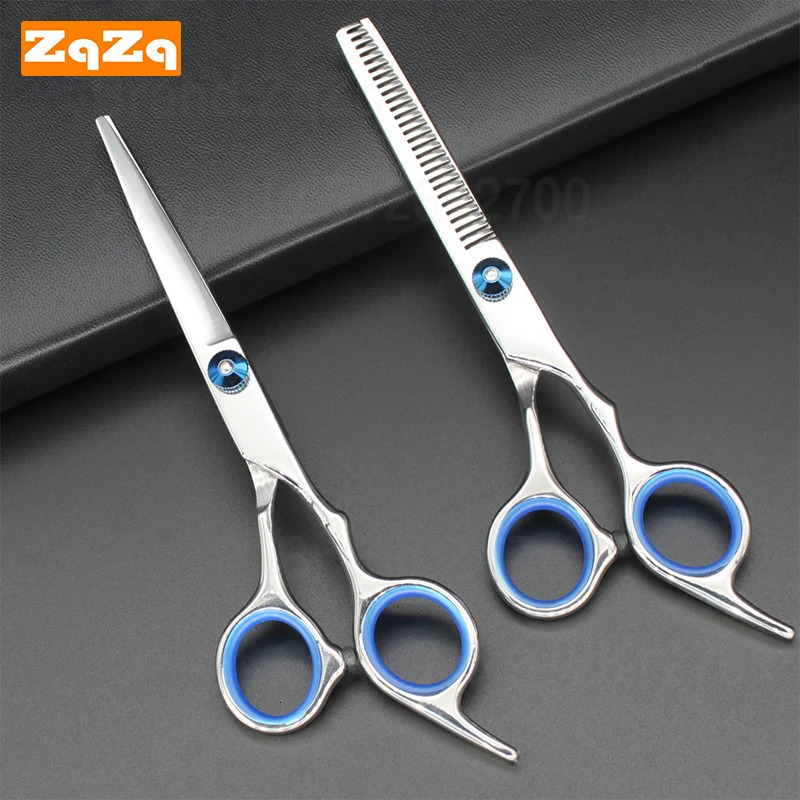 ZqZq 6 Inch Stainless Steel Hairdressing Scissors Cutting Professional Barber Razor Shear for Men Women Kids Salon 241225