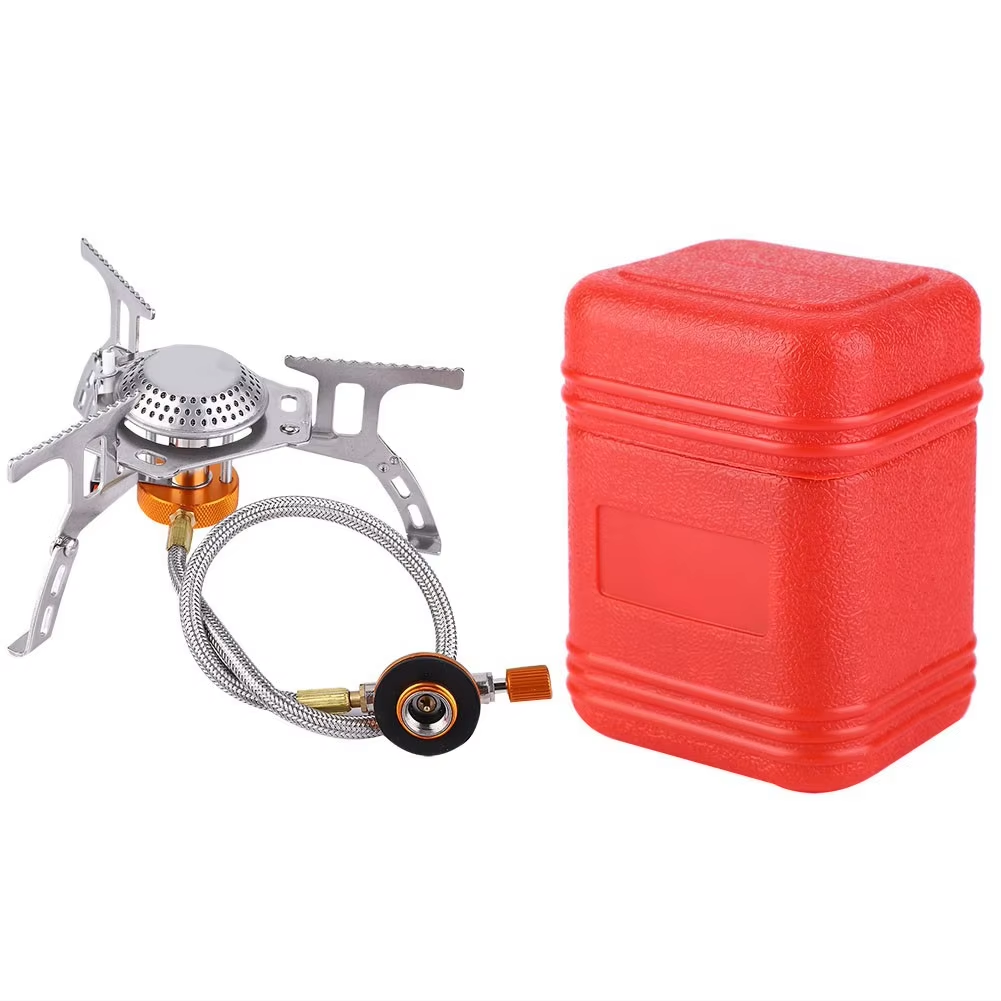 outdoor mini picnic camping gas stove burner portable folding gas cooker furnace