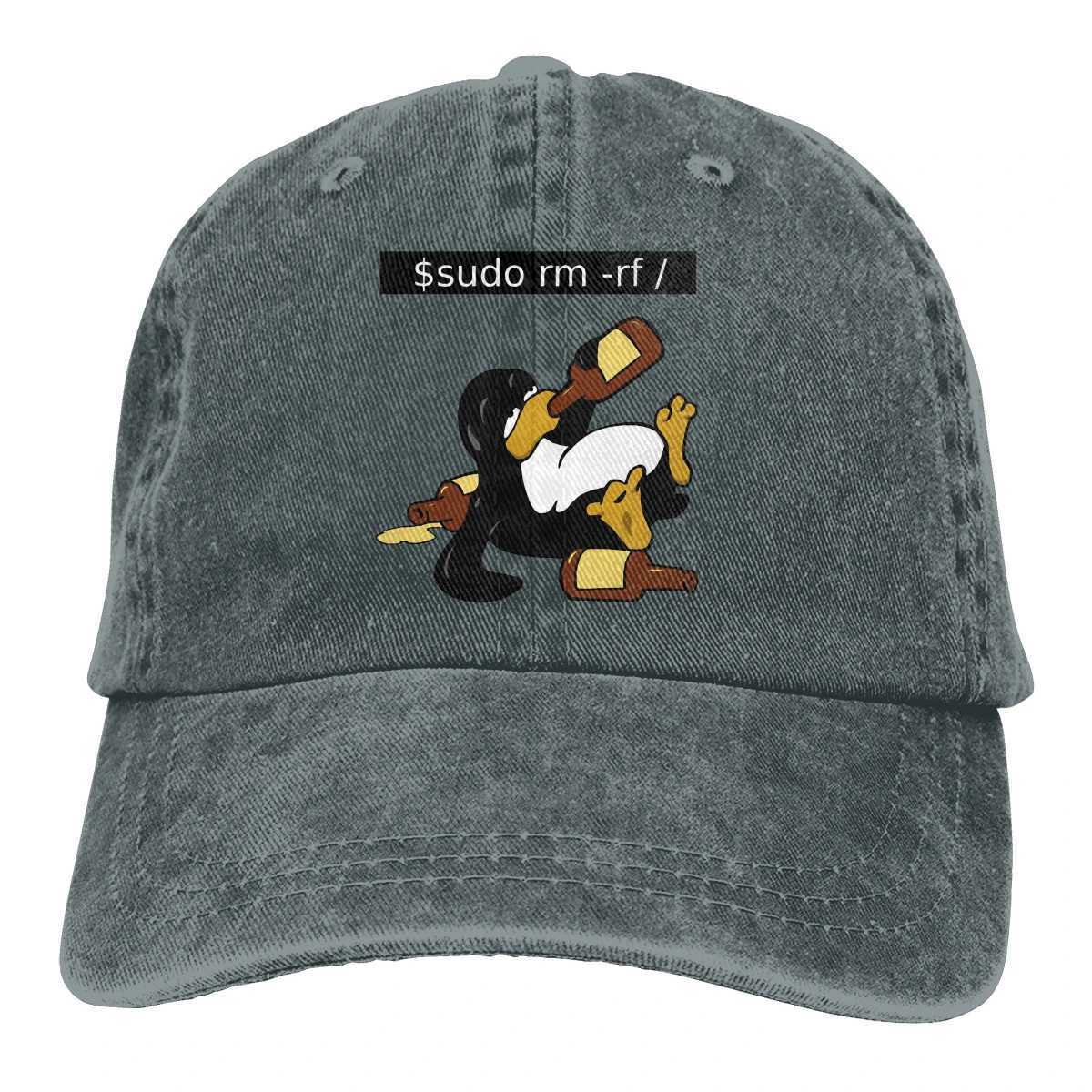 Command Baseball Caps Peaked Cap Linux Operating System Tux Penguin Sun Shade Hats for Men W241225