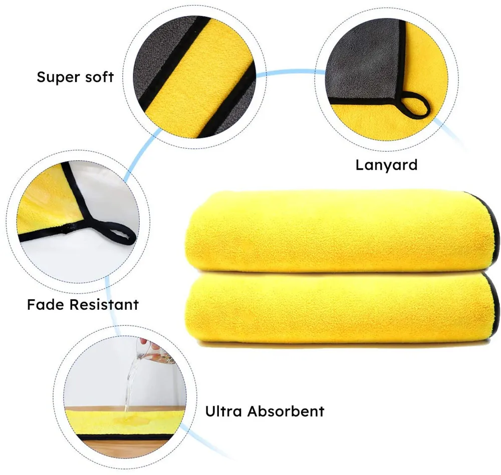 New Absorbent Towels for Dogs Cats Fashion Bath Towel Nano Fiber Quick-drying Bath Towel Car Wiping Cloth Pet Supplies