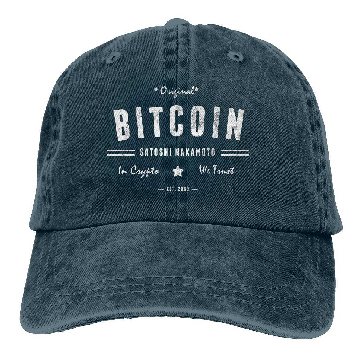 Original Satoshi BTC Crypto Baseball Hat Peaked Hat Bitcoin Cryptocurrency Miner Meme Mens Sunshade Hat W241225