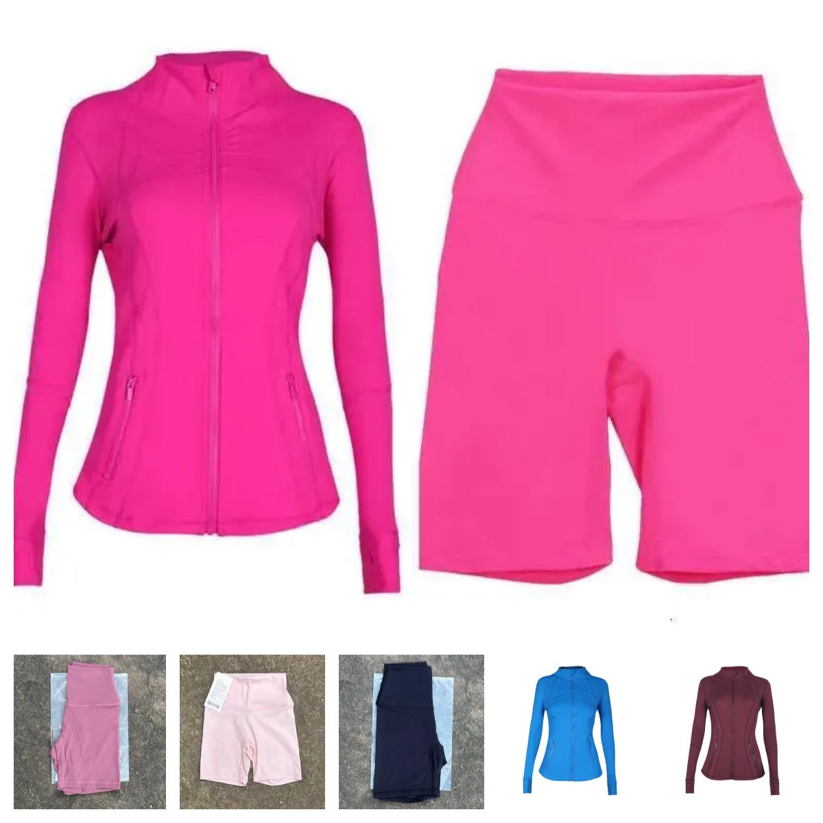 jacket short Workout set Women Yoga jackets shorts leggings Push Fiess High Waist Sports Jackets Zip Up Coat Outfits Pants zip up Gym Sets