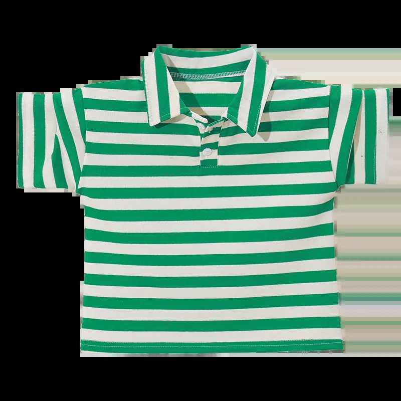 T-shirt For Boys Summer Boys Polo Tops Children Short Sleeve Stripe Tees Tops Teens Breathable Polo Shirt Kids ClothingXJ241225