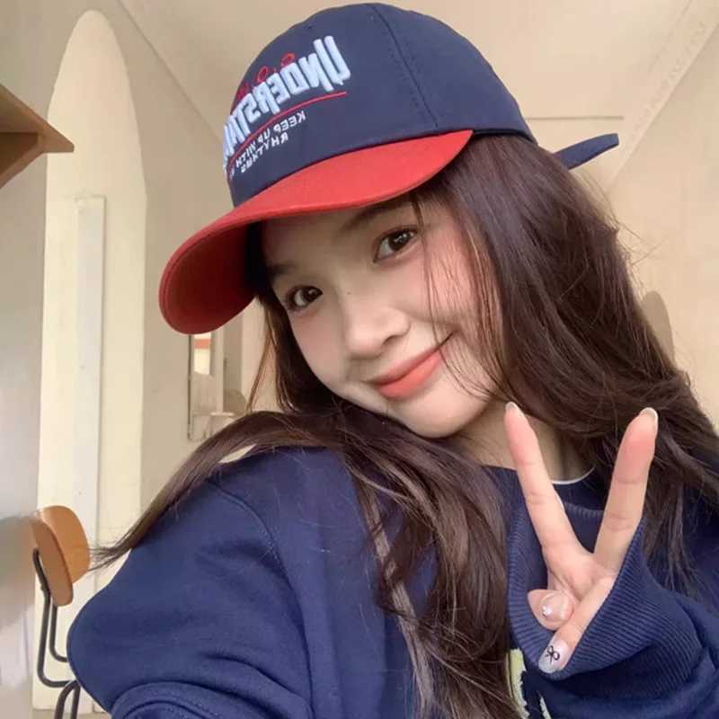 RICYGVM Womens Embroidered Baseball Hat Fashion Duck Tongue Hat Outdoor Sunshine Toe Hat Korean Girl Visors W241225