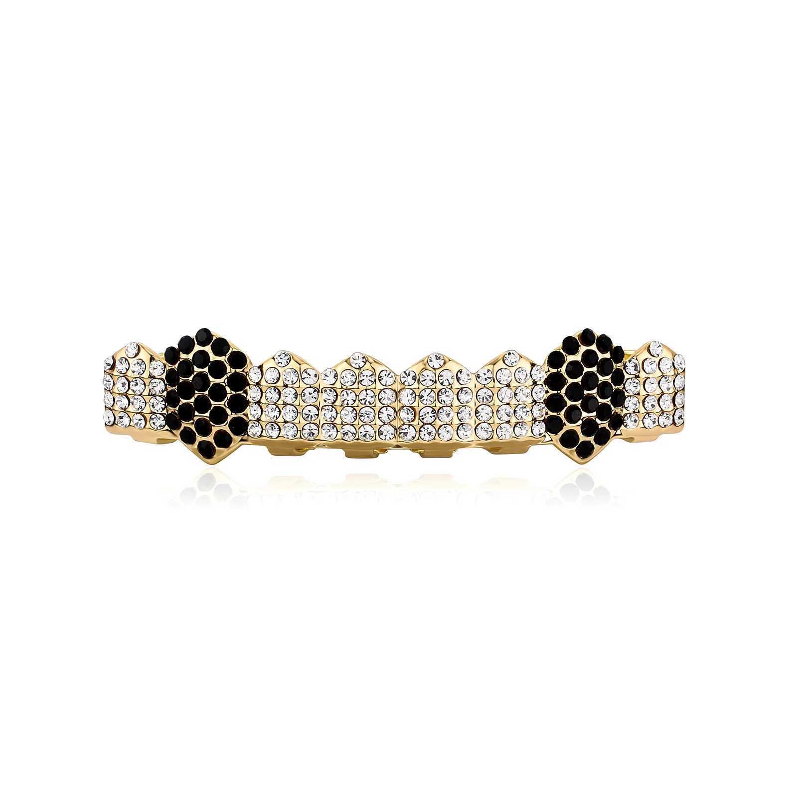 Hip Hop Teeth Grillz Rhinestones Silver 18K Gold Plated Tooth Rper Jewelry d Out Grills For Men WomenXJ241225