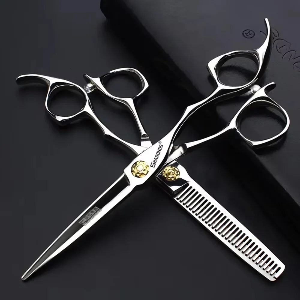 Professional Hairstylist Hair scissors Set 440C Japanese Steel 6 Inch Barber Specialized Clippers Hair Cutting Tools 241225