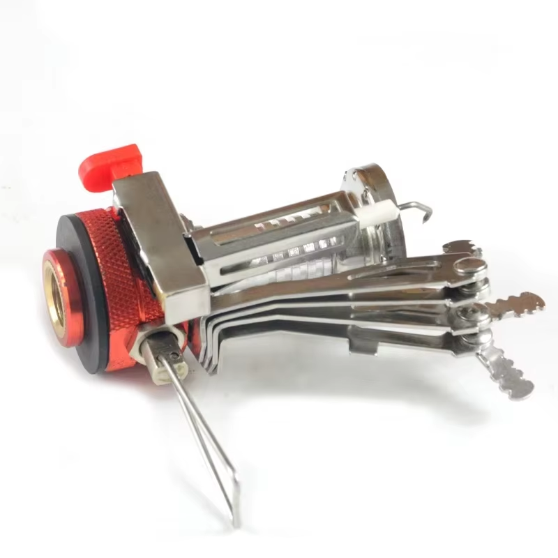 High quality mini camping stove portable folding backpacking gas stove with piezo ignition