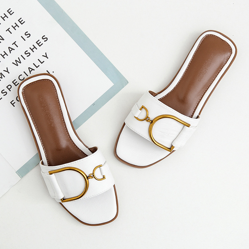 Wholesale 2025 Summer Outdoor Women Shoes Famous Designer Brand Female Heels Sandals Fashion Slipper for Lady 34-41