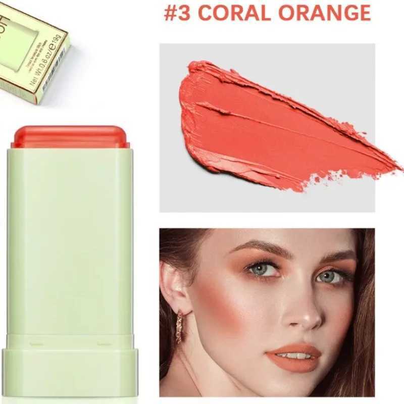 3-in-1 Cheek Lip Tinted Moistured B Stick Eyes Cheek and Lip Brighten Cream Bronzer Highlight Stick Matte ContourXJ241225