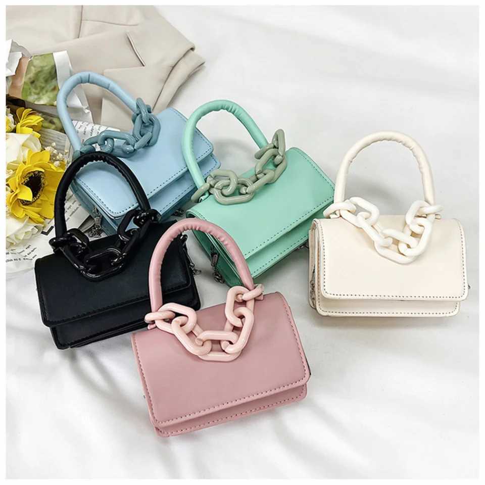 2024 Fi Temperament Womens Bag Korean Versi Winter Trendy chain small square crossbody Bag Casual e Shoulder HandbagXJ241225