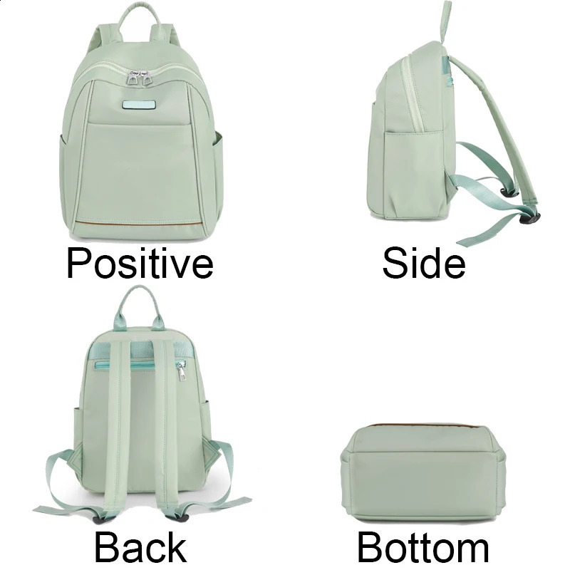 Large Capacity Solid Color Multifunctional Backpacks Light Nylon Waterproof Knapsack Womens Backpack Sac A Dos 241226