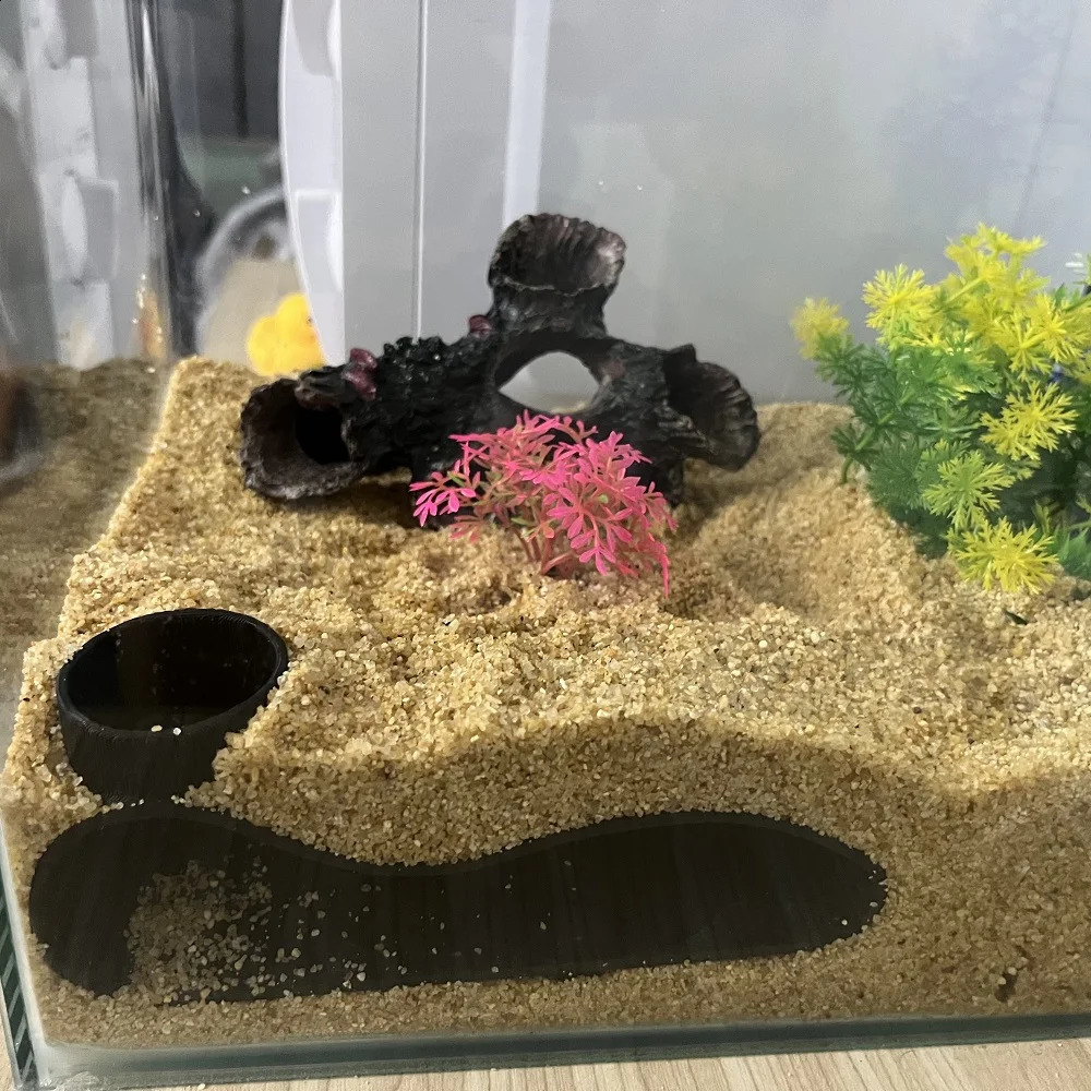 Underground corner tunnel for aquarium cave/ fish tank For Aquatic Pets To Breed Play AndRest Fish Tank Ornaments 241225