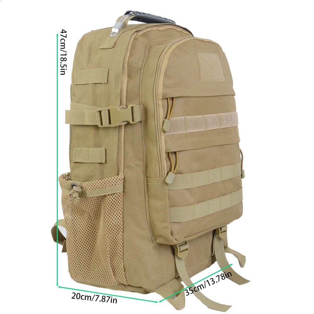 Large capacity outdoor shoulder men and women travel multi-functional camouflage tactical backpack scratch hiking bag 241226