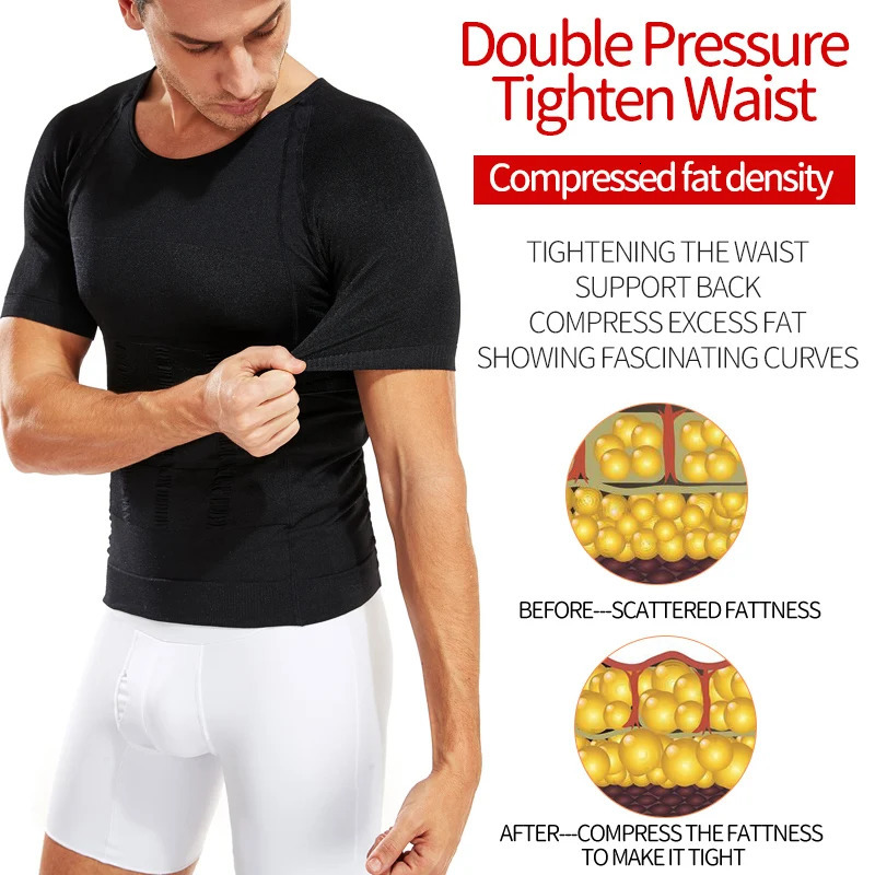 Men Slimming Body Shaper Compression Shirt Gynecomastia Slim Shapewear Belly Shapers Tummy Reducing Tops Waist Trainer Shapewear 241225