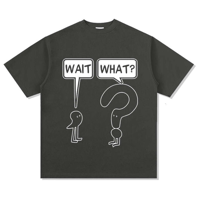 Creative symbol printed short sleeved casual pure cotton T-shirt top, loose washed round neck trendy ins