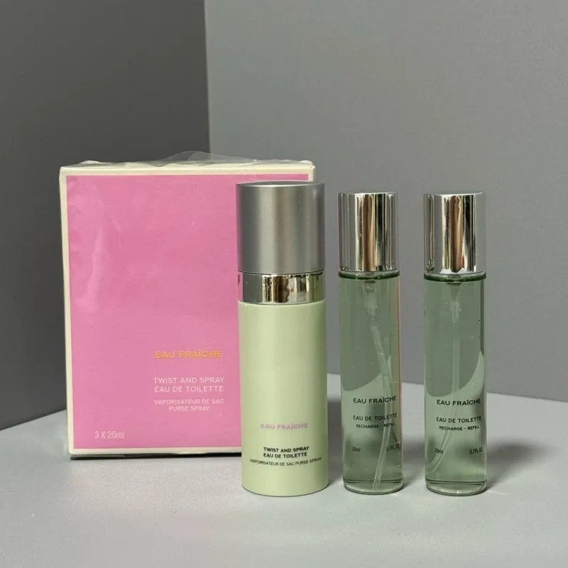 Top selg perfume set tendre twist and travel portable fragrance 3*20ml tube perfumes lady charming eau fraiche spray lasting edt