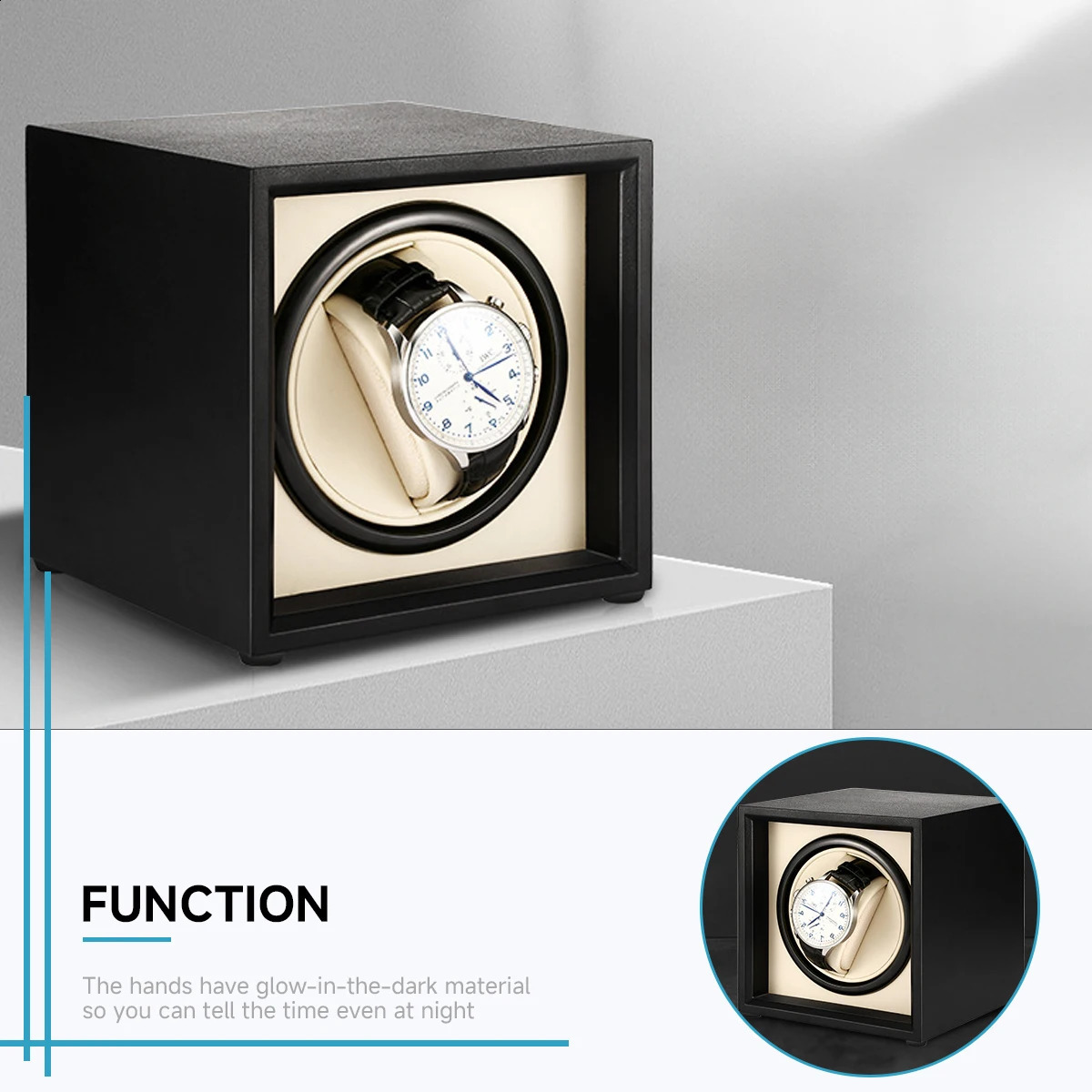 Geekthink MINI Watch Winder for automatic watches watch box automatic winder Mini style can be placed in a safe Box or drawer 241226
