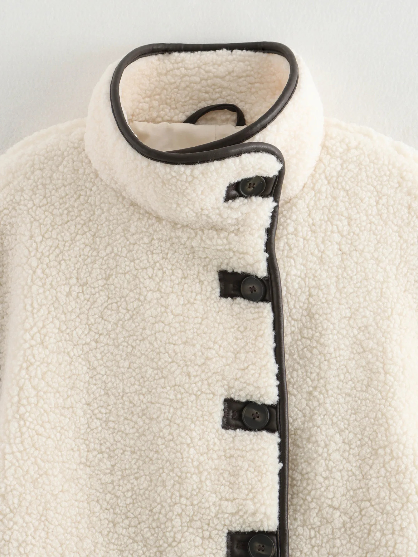 HH TRAF 2024 Woman Fashion High Street Thick Coats Solid ONeck Long Sleeves Single Breasted Winter Warm Jackets Trendy 241225
