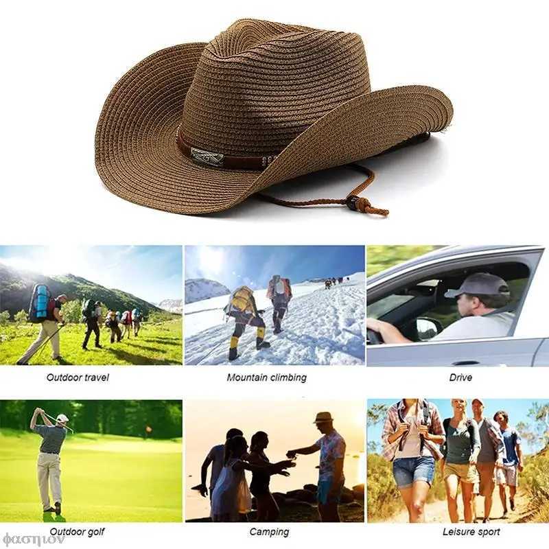 Classic Str Hat Mens Retro Womens Cowboy Riding Hat Adjustable Neutral Wide Brim Hat Simple Cool Cowboy W241225