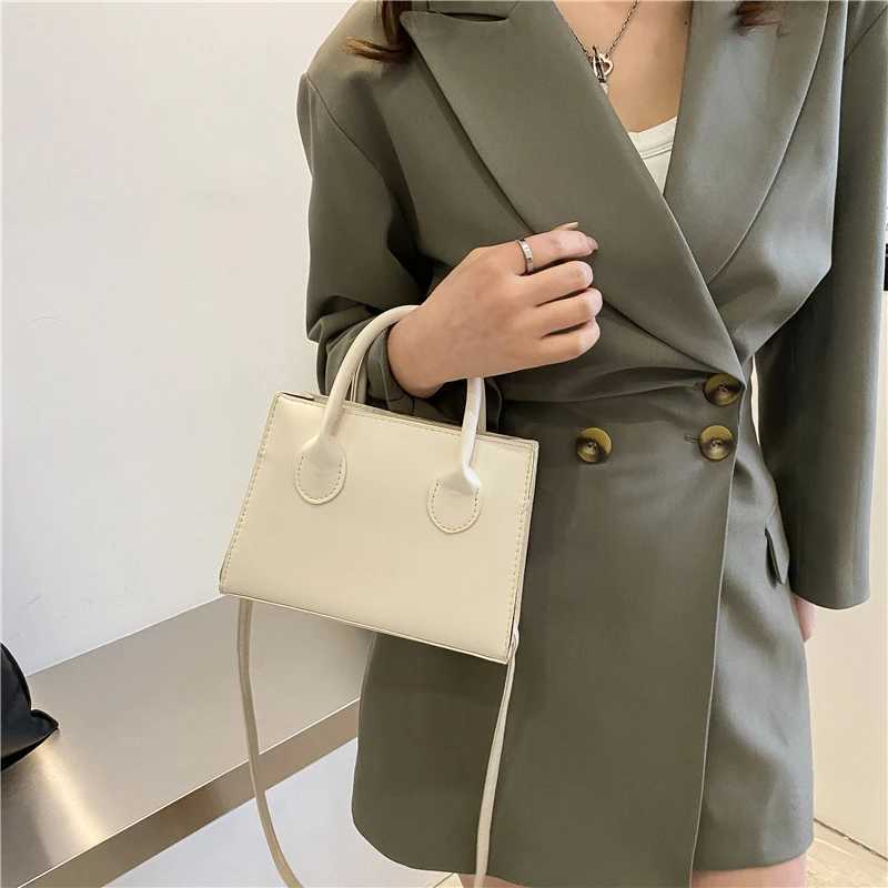 Minimalist Black Small Square Bag All-Mah Top Handle Purse Classic Shoulder Bag For Work.XJ241225