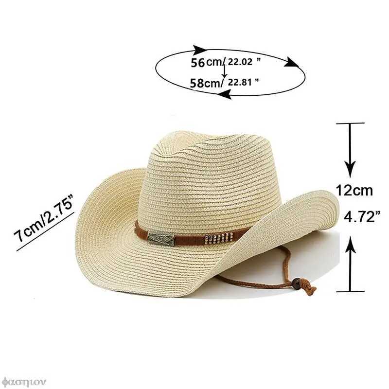 Classic Str Hat Mens Retro Womens Cowboy Riding Hat Adjustable Neutral Wide Brim Hat Simple Cool Cowboy W241225
