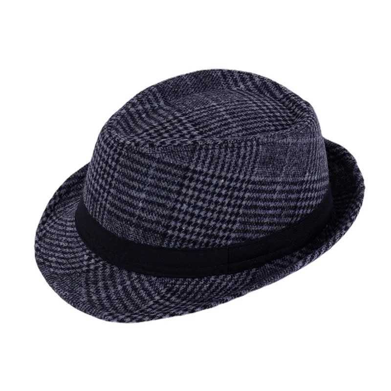 Winter Solid Fedoras Mens Top Jazz Hat Adult Bowling Hat Classic Edition Cheap Hat W241225