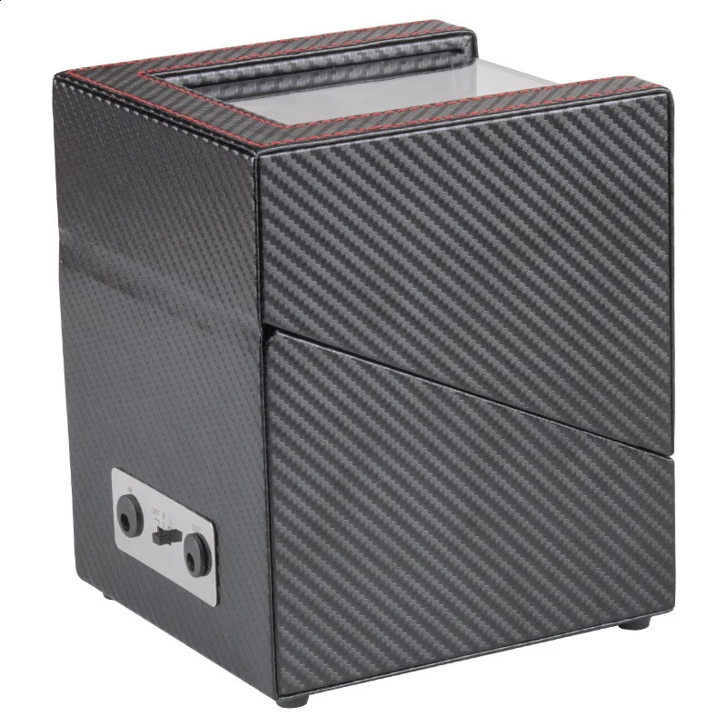 2 Slot Watch Winder Automatic Mechanical Watches Box Shaker USB Charging Carbon Fiber Storage Case 241226